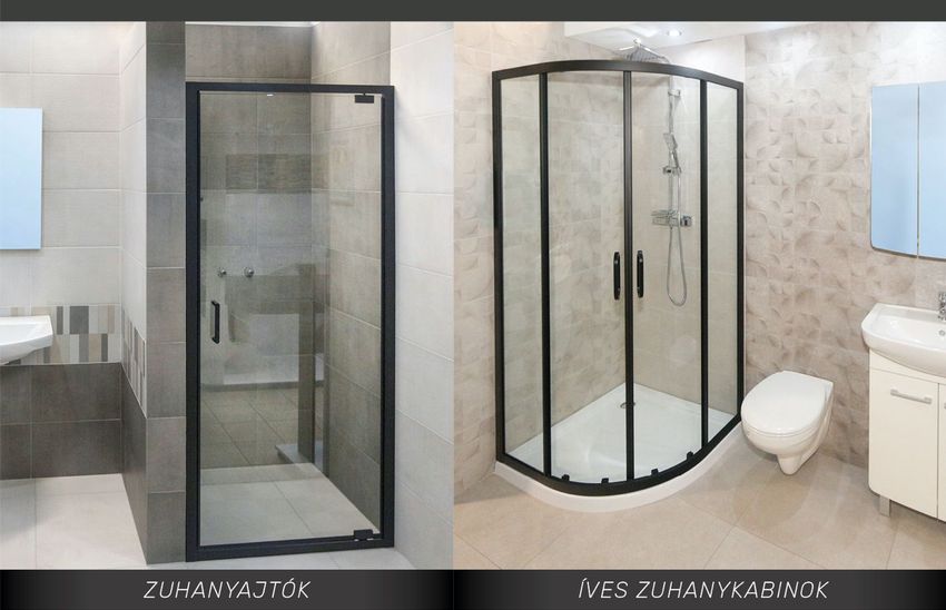 Exkluzív megjelenésű zuhanyajtók, zuhanykabinok a Gulyás Tüzépen