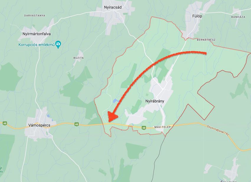 Karambol Nyírábrány közelében