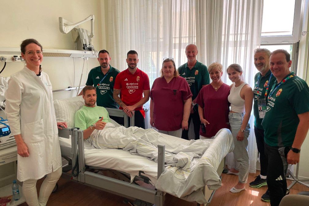 Marco Rossiék meglátogatták Varga Barnabást a kórházban