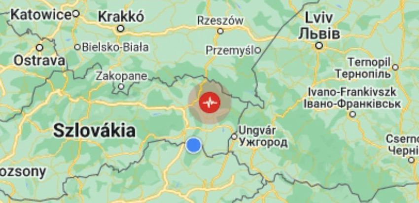 Közepes erősségű földrengés a magyar határ közelében