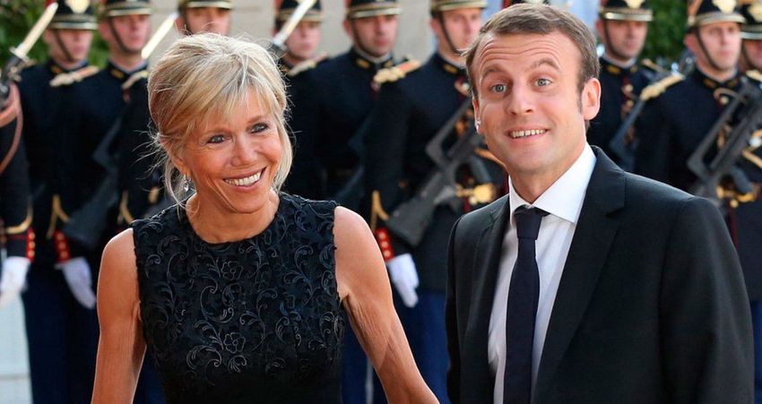 A francia elnök feleségén csámcsog a nép. Van miért...