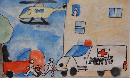 Gyerekek rajzait várják, majd díjazzák a mentők