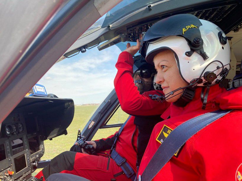 Az első mentőhelikopteres nő Miskolcon állt szolgálatba