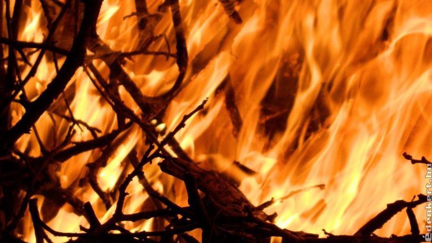 Tiszaeszlári családi ház kertjében volt tűz