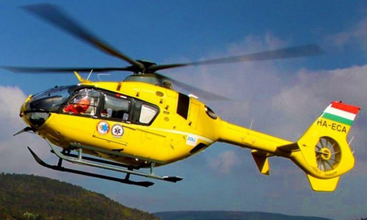 Mentőhelikopter is érkezett a komádi balesethez