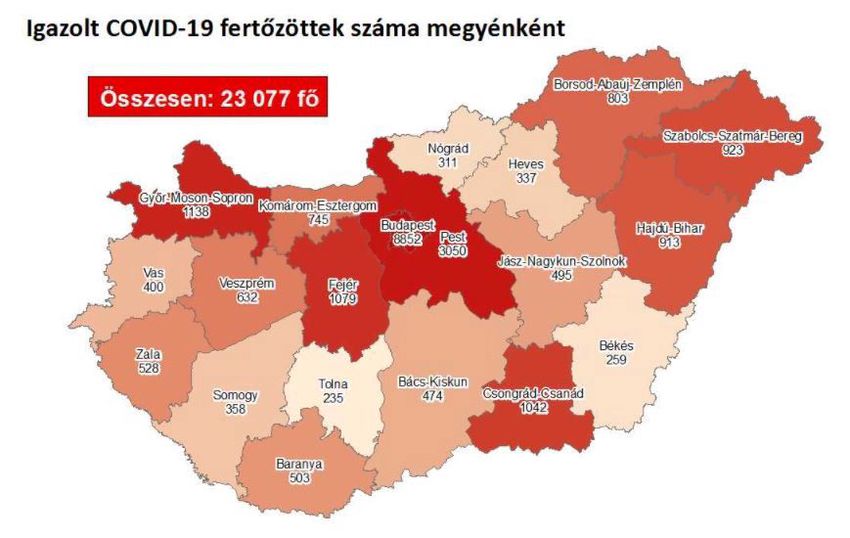 Egy hét, 297 új, igazolt fertőzött Borsod-Abaúj-Zemplénben