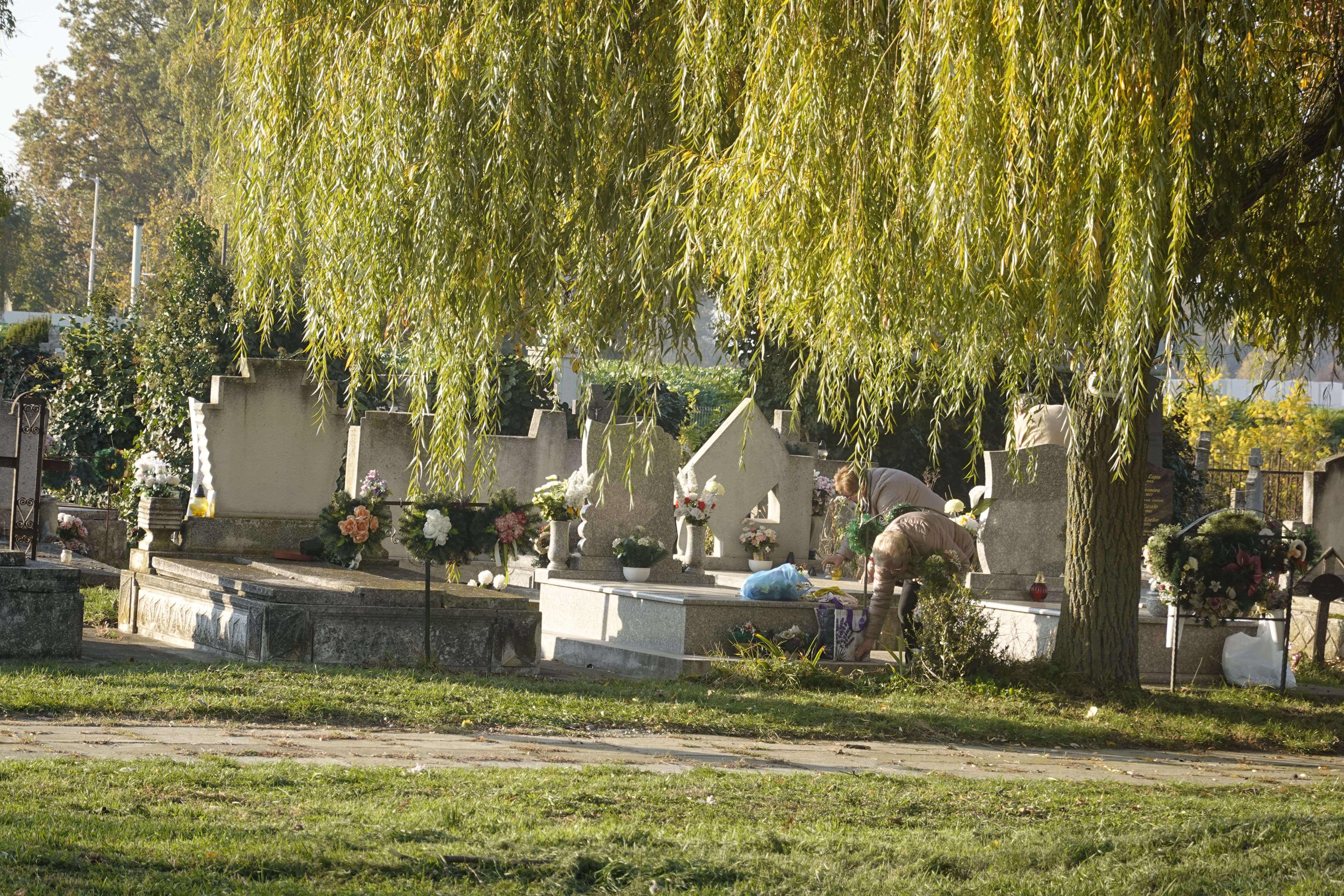 Vetített képek és csendes zene várja a biharkeresztesi temetőbe érkezőket