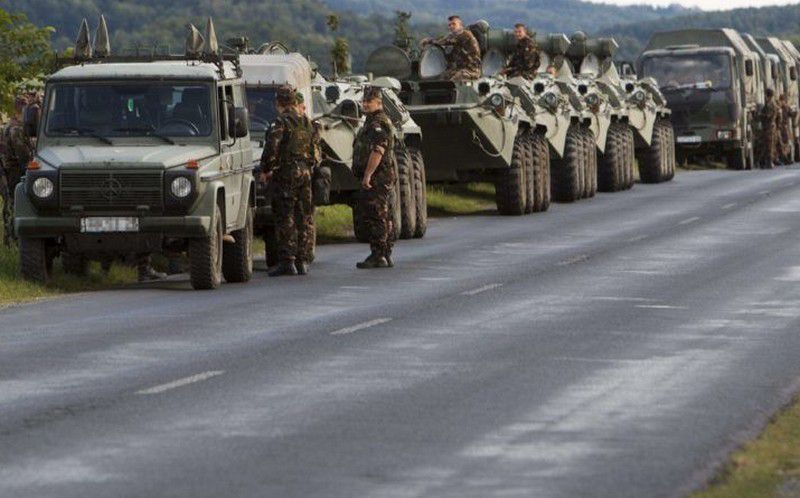 Katonai konvoj vonul át Szabolcs megyén