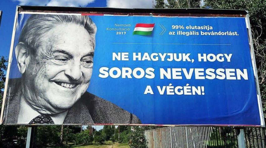 Letépik a Soros-plakátot Debrecenben