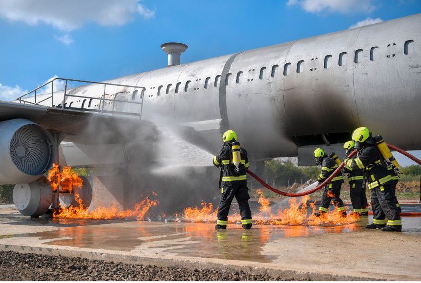 Repülőgép lángolt a debreceni reptéren