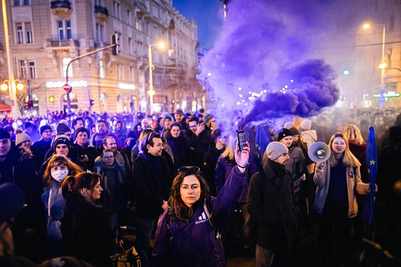 Tüntetés a fővárosban: több embert előállítottak