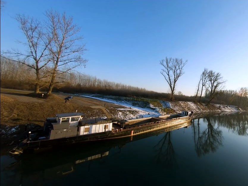 Drónnal a téli Tisza fölött – VIDEÓ