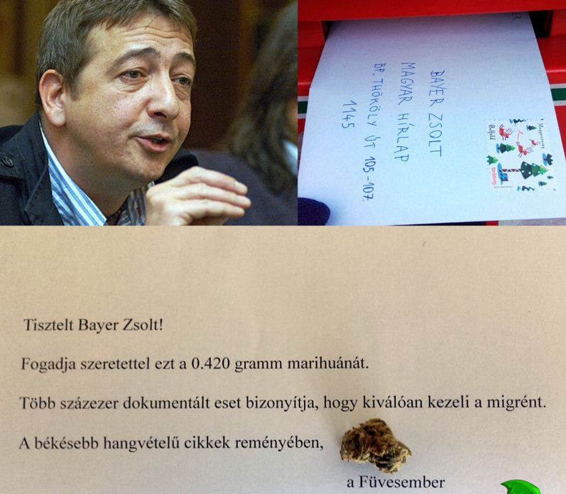 Marihuánát küldtek a jobboldal neves publicistájának