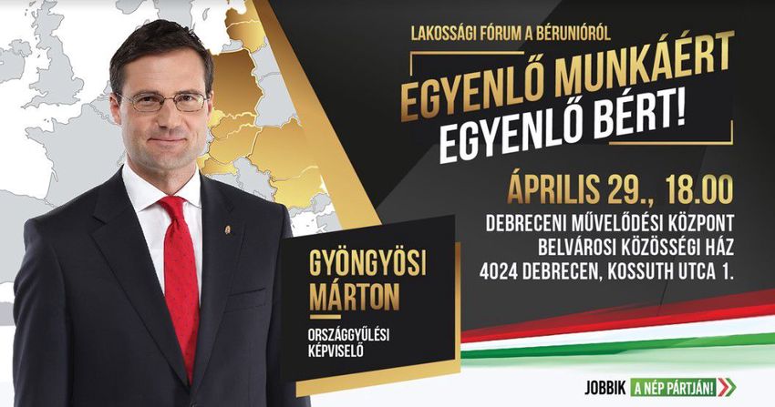A Jobbik a bérunióért küzd Debrecenben is
