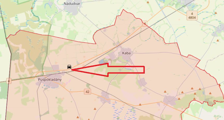 Karambol a 4-esen, Püspökladánynál