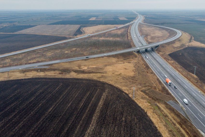 Debrecen felől Nyíregyházára, végig autópályán